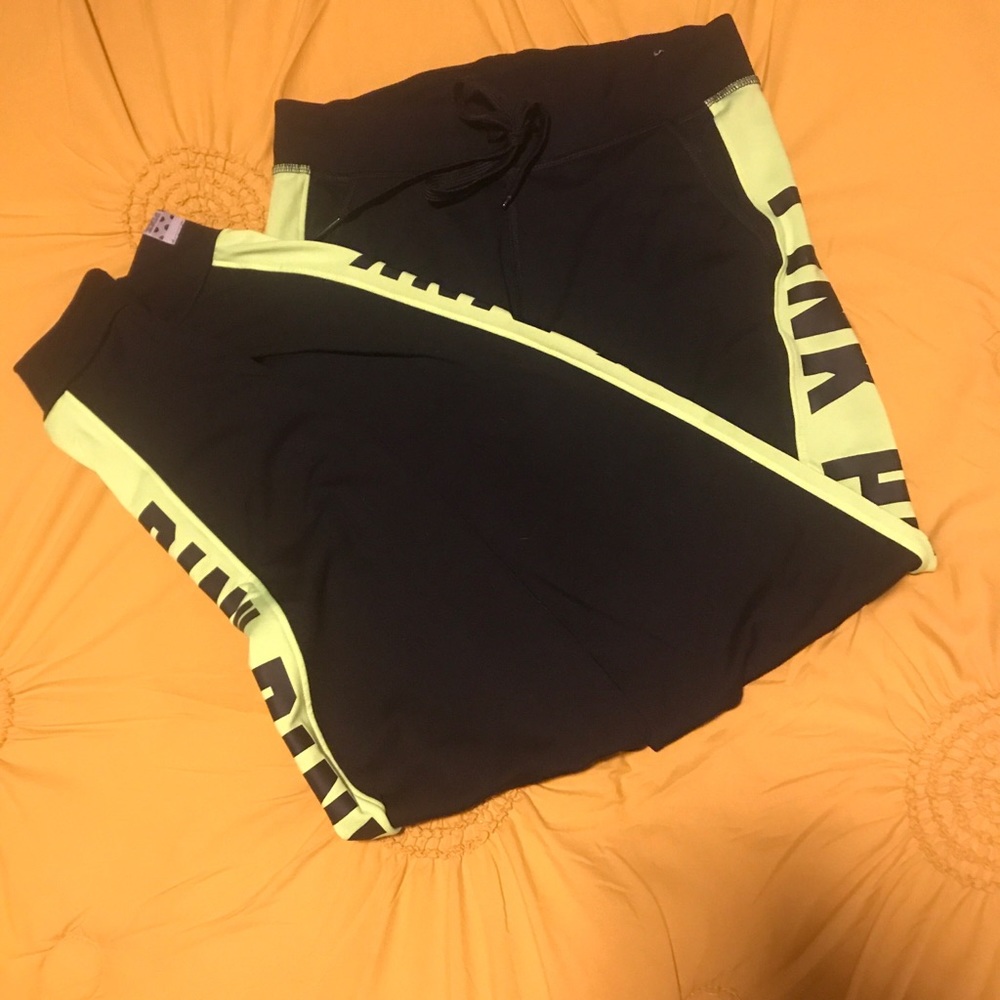 Pink by VS-black n green active joggers size XS